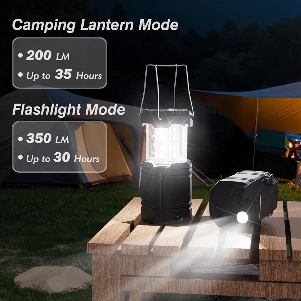 3000mAh Large Capacity Hand Crank Solar Camping Lantern, Portable Ultra Bright LED Torch, 23-26 Hours Running Time, USB Charger, Electronic Lantern for Outdoor - Image 2